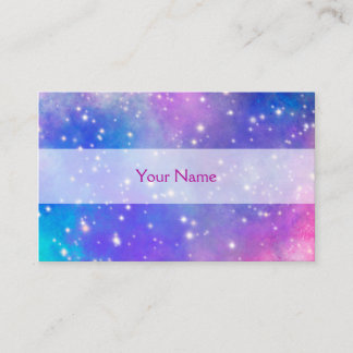 CARTÃO DE VISITA 星がキラキラ輝く宇宙のイラストを使った名刺