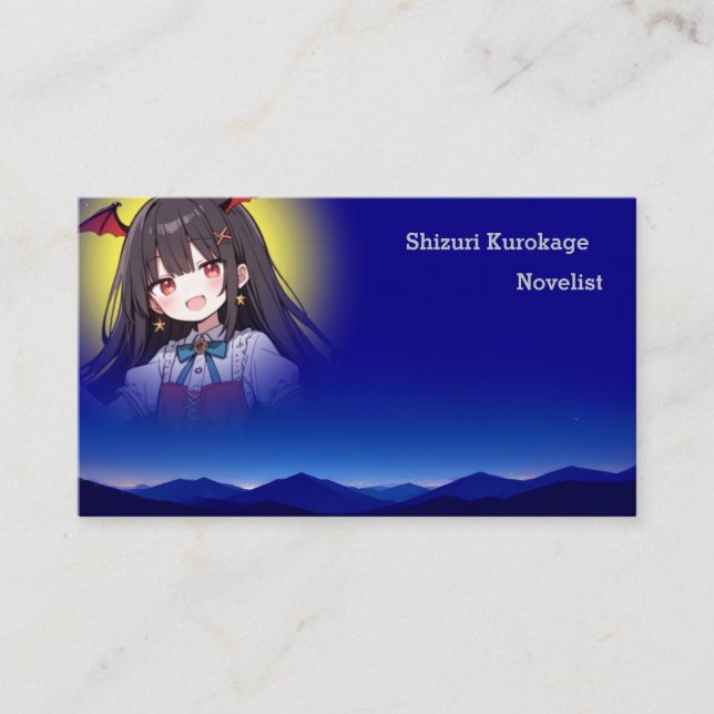 CARTÃO DE VISITA 月があなたの顔写真になる (Frente)