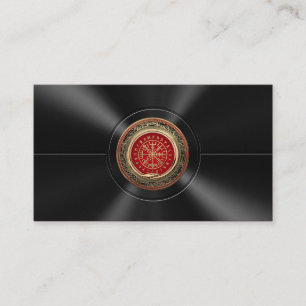 Cartão De Visita [001] Vegvisir - Dourada Bússola mágica em Vikin