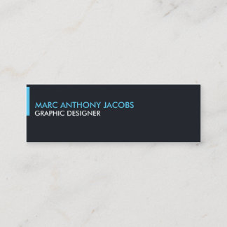 Cartão de visita 002 - Mínimo moderno, preto/azul