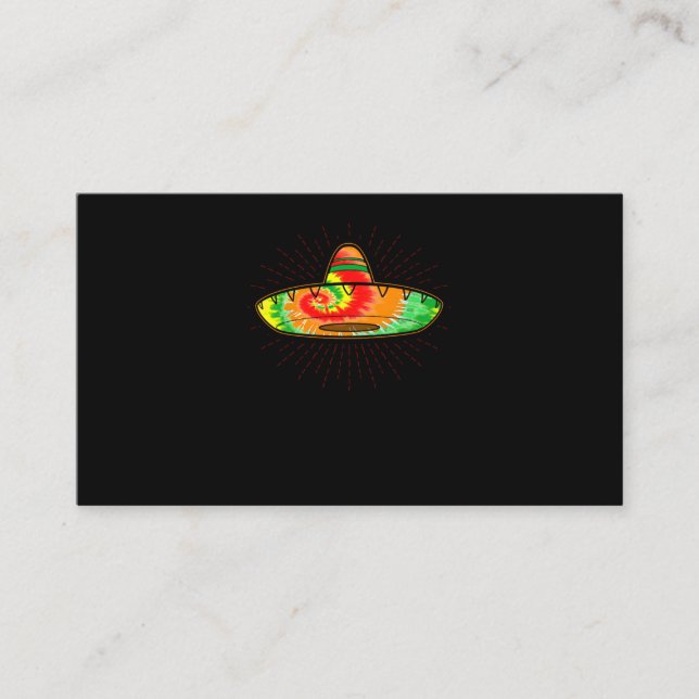Cartão De Visita 01.Cinco De Mayo Tie Dye Sombrero Tie Dye Sombrero (Frente)