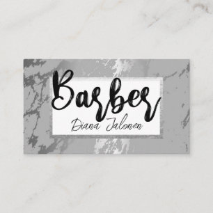 Cartão De Visita 100 Cinza Lembrete de Compromisso Barber