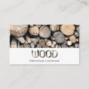 Cartão De Visita 100% de madeira de estilo natural orgânico