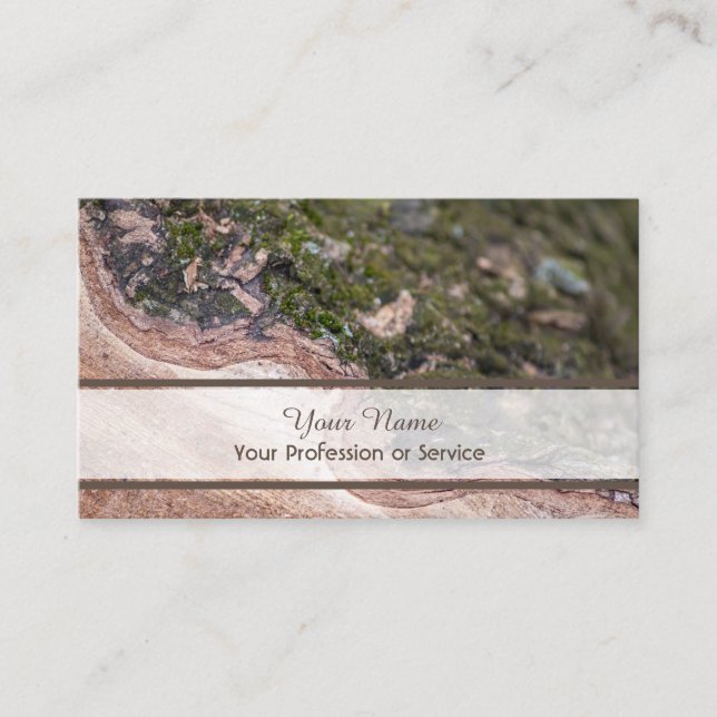 Cartão De Visita 100% de madeira orgânica natural (Frente)