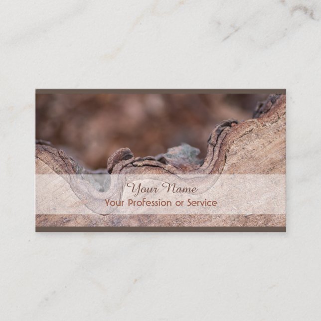 Cartão De Visita 100% de madeira orgânica natural (Frente)