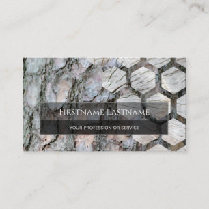 Cartão De Visita 100% de massa rústica orgânica de madeira retangul