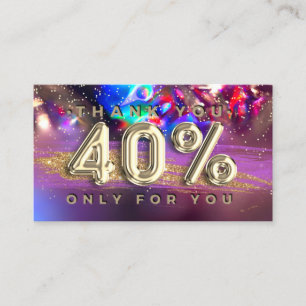 Cartão De Visita 100 Logotipo QRCODE 40%OFF Hológrafo Dourado do Ob