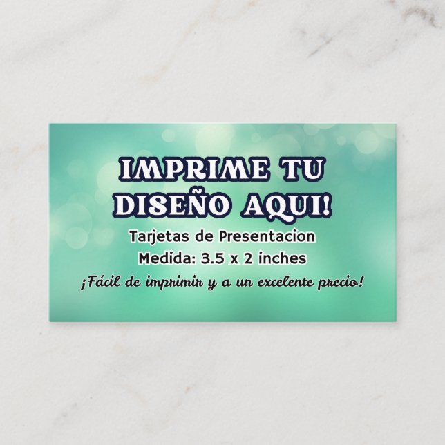 Cartão De Visita 100 Tarjetas de Presentacion para negocio (Frente)