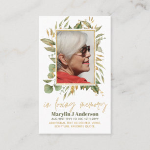 Cartão De Visita 100x Orçamento Greenery Foto Simpatia Funeral Pray