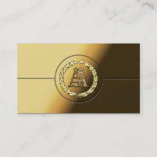 Cartão De Visita [154] Monograma AA [Dourado]