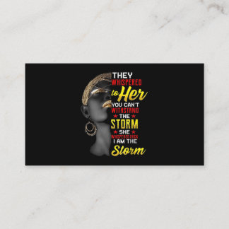 Cartão De Visita 1 I Am The Strong African Queen Girls Black Histor