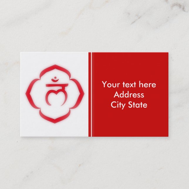 Cartão De Visita 1rua Chakra (raiz chakra) (Frente)