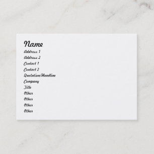 Cartão de visita 2012 com do calendário parte