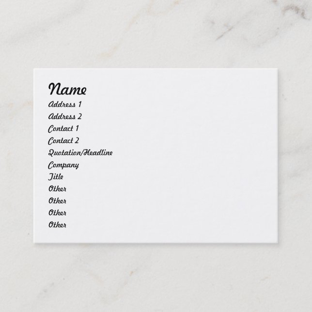 Cartão de visita 2012 com do calendário parte (Frente)