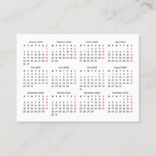 cartão de visita 2023 - Início da segunda-feira