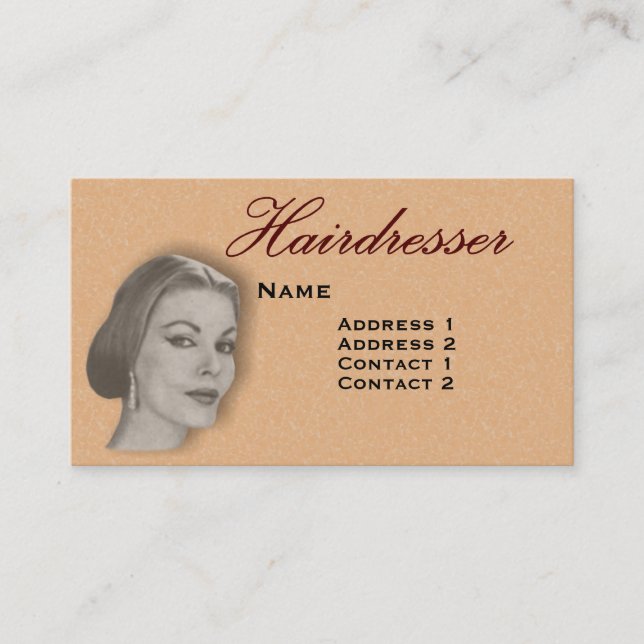 Cartão de visita #22 2 do perfil dos cabeleireiro (Frente)