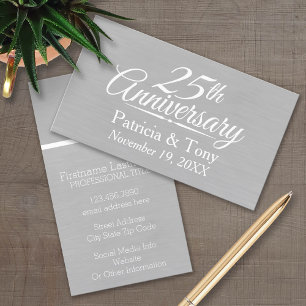 Cartão De Visita 25o Aniversário de casamento personalizado