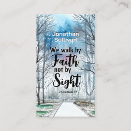 Cartão De Visita 2 Corinthians 5:7 Caminhada pela Fé não pela Visão