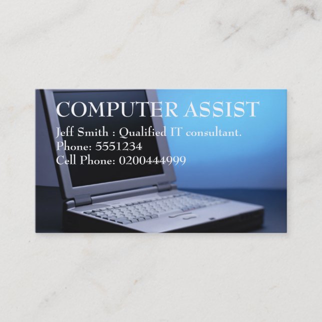 Cartão de visita 2 do computador (Frente)