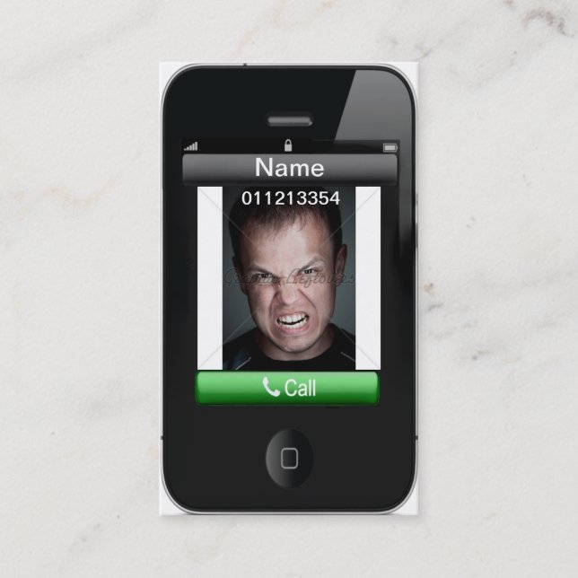 cartão de visita 2x3.5 do iPhone (Frente)