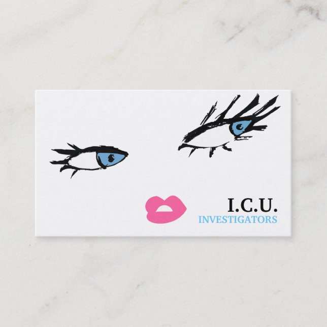 Cartão De Visita 311 detectives privados azuis (Frente)