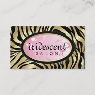 Cartão De Visita 311-Iridescent zebra dourada - rosa