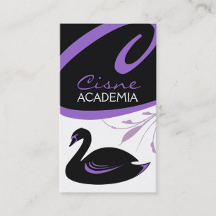 Cartão De Visita 311-Swan detalhes do roxo do redemoinho  