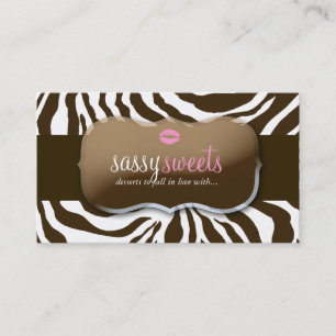 Cartão De Visita 311 Zebra Sassy Sweets