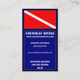 Cartão de visita 3 do mergulhador