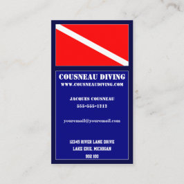 Cartão de visita 3 do mergulhador