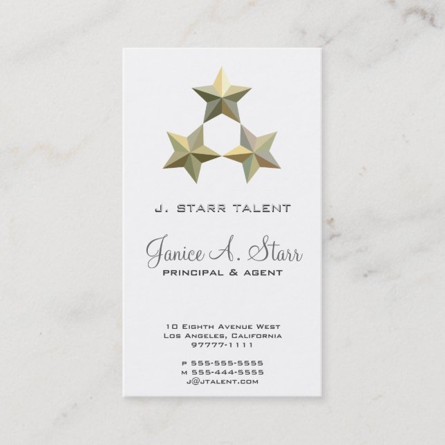 Cartão De Visita 3 estrelas (Frente)