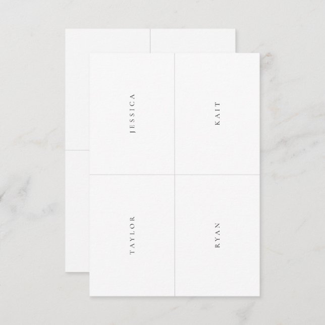 Cartão de visita 4 do Mini Convidado da recepção d (Frente/Verso)