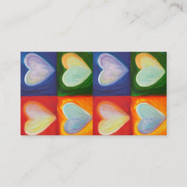 Cartão De Visita 4 Love Hearts Art Business Card (Frente)