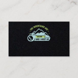 Cartão De Visita 73.Andar As Montanhas Está Ligando E Eu Tenho Que 