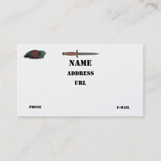 Cartão De Visita 7 especiais forças especiais vets lrrrps recon lrr (Frente)