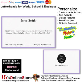 Cartão De Visita 7 Logotipo Roxo Moderno Promove o Nome da Marca da