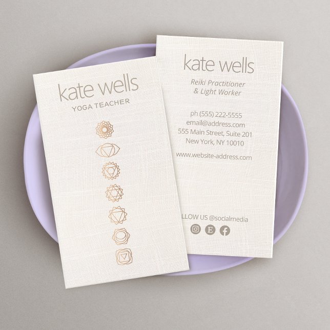 Cartão De Visita 7 Professora Chakras Yoga (Criador carregado)