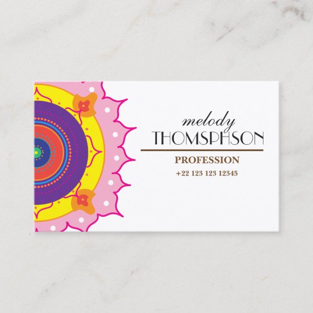 Cartão De Visita 8,9 cm x 6,4 cm, Matriz Padrão (Frente)