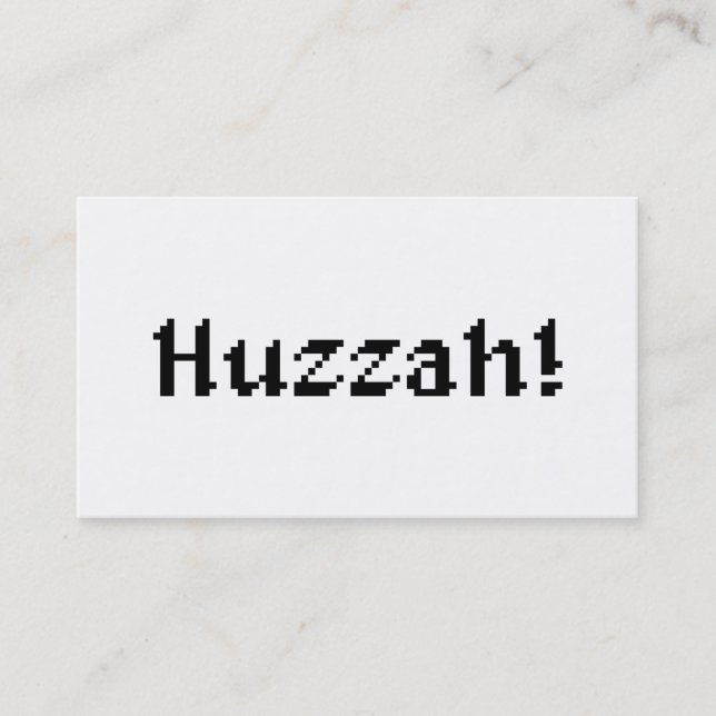 Cartão De Visita 8 Bits Huzzah! (Frente)