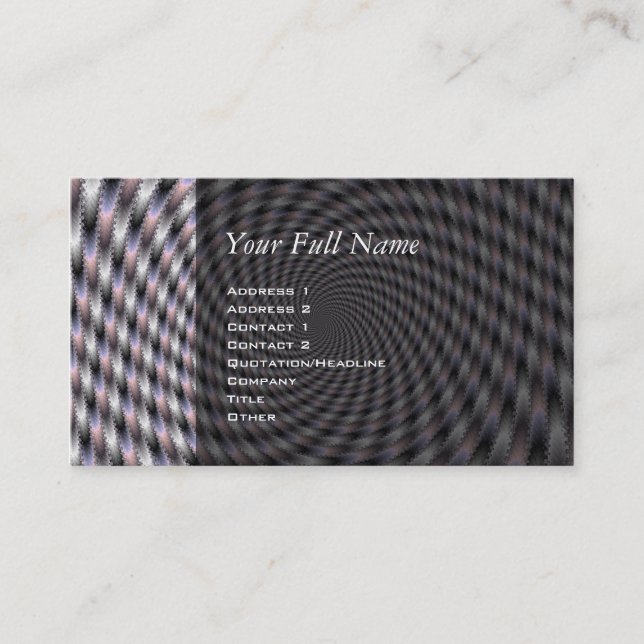 Cartão De Visita 8 Vodkas Demasiado - Fractal (Frente)