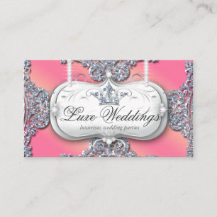 Cartão De Visita 989 Glitter Elegante de Casamento Judaico de Moda