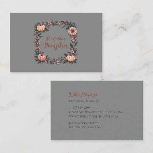 Cartão De Visita A Abóbora do Ouro (Frente/Verso)