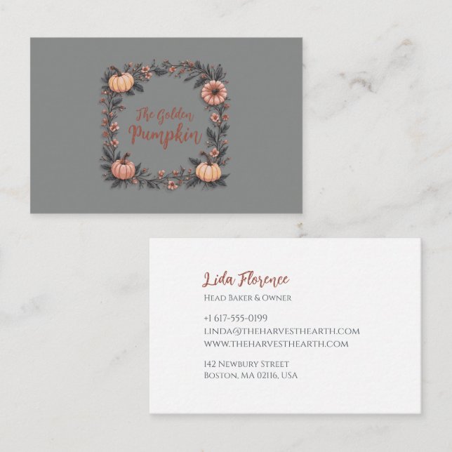 Cartão De Visita A Abóbora do Ouro (Frente/Verso)