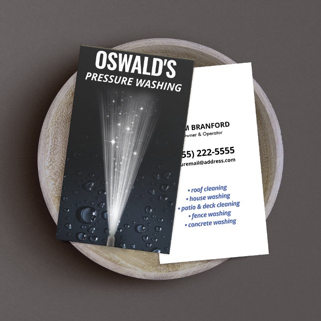 Cartão De Visita A Água De Lavagem De Pressão Diminui O Desligament (Criador carregado)