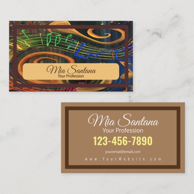 Cartão De Visita A ART da Música (Frente/Verso)
