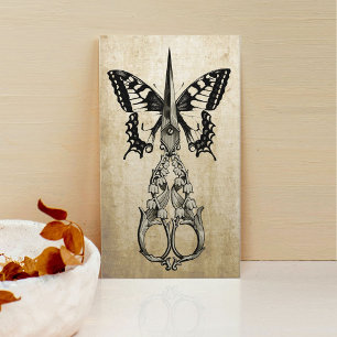 Cartão De Visita A borboleta elegante do cabeleireiro & Scissor o