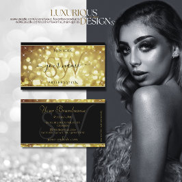 Cartão De Visita A brilha do Ouro moderno Sparkle estende inicializ