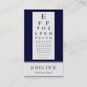 Cartão De Visita A carta do optometrista listra o marinho