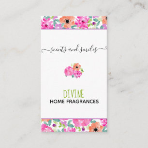 Cartão De Visita A Cera Feita À Mão Derrete A Aquarela Vertical