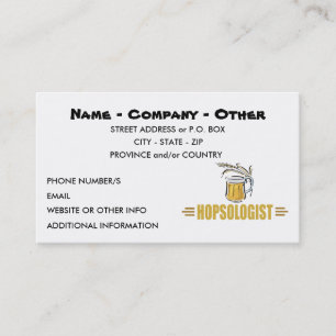 Cartão De Visita A Cerveja Engraçada Adora Um Humorístico HOPSOLO